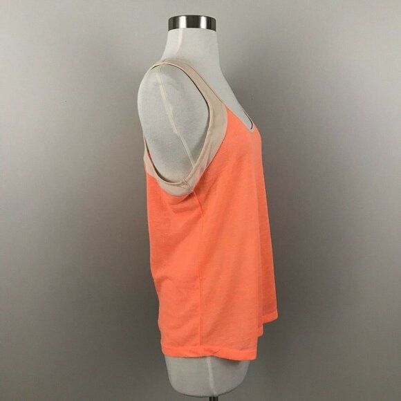 Leo Meets Virgo Tank Women L Knit Racerback Orange - Picture 3 of 6